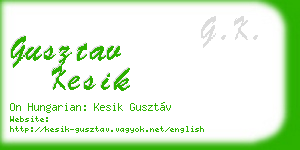 gusztav kesik business card