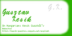 gusztav kesik business card